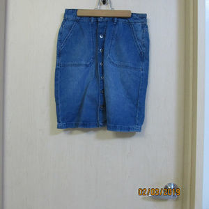 EDC Denim Button Down Skirt-Waist 34 Reg.